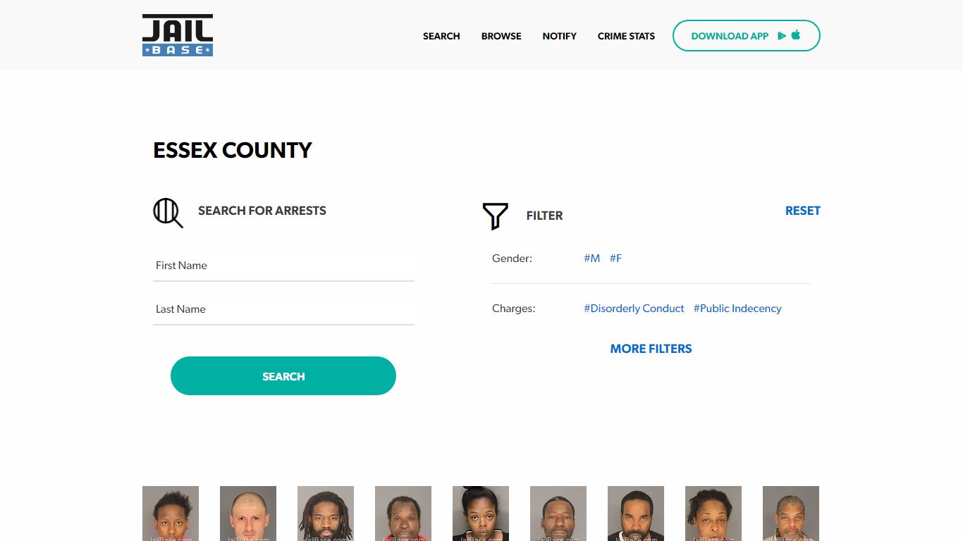 Essex County Jail Inmate Search and Mugshots | JailBase